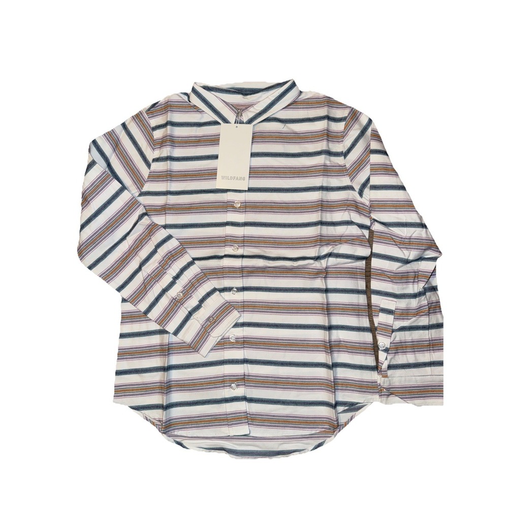 Wildfang Essential Flannel Button Up Shirt S Stripe Cotton Boho Skater
